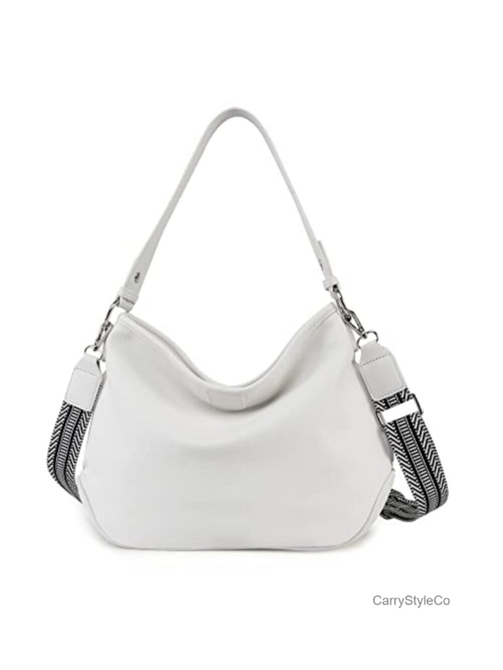 Medium Hobo Shoulder Bag Vegan Leather Faux Leather Crossbody Handbag